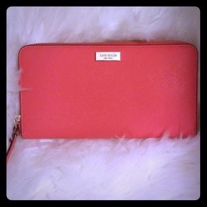 Kate Spade Newbury Lane Neda Clutch Wallet *Coral